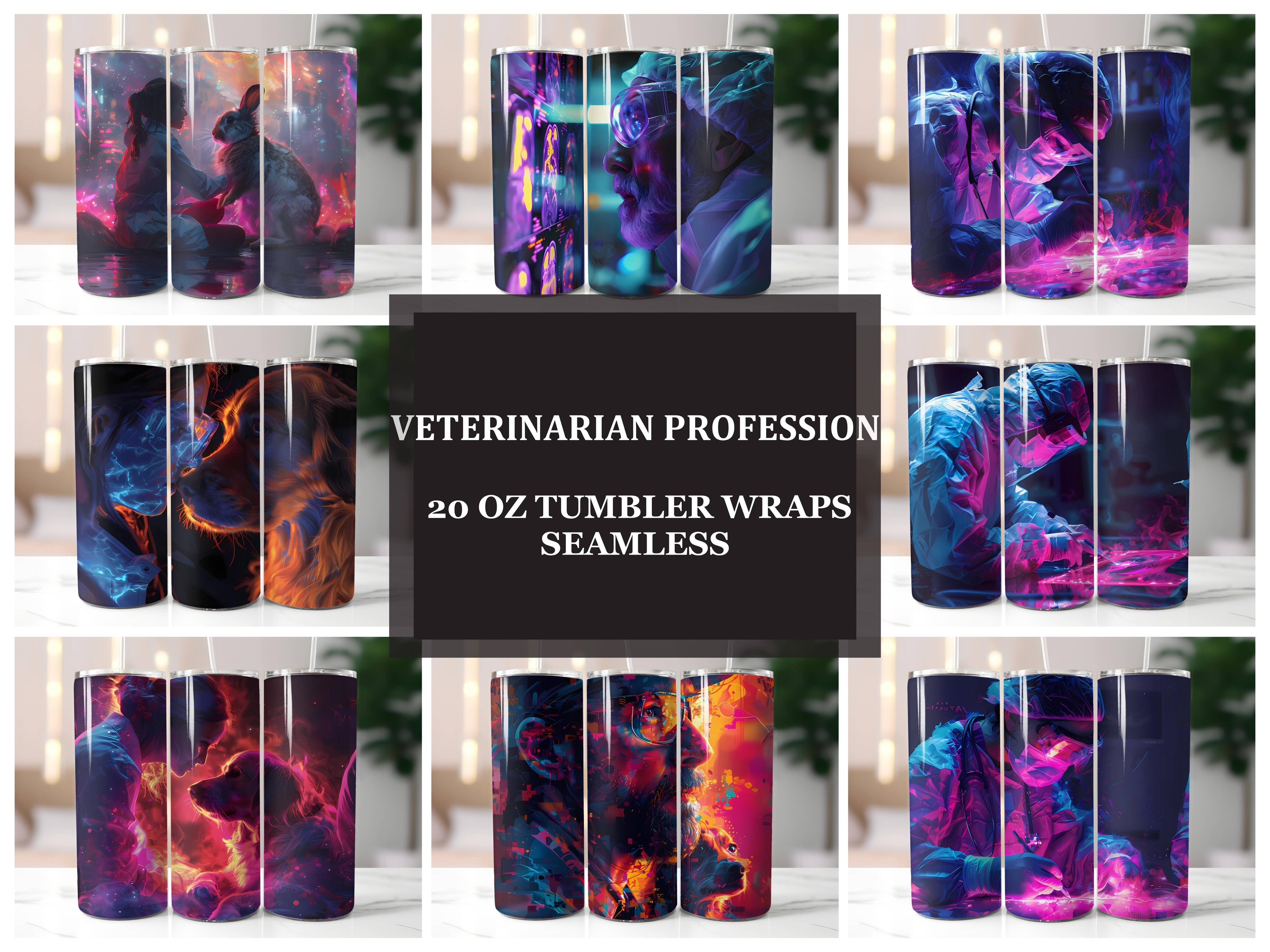 Veterinarian Profession 3 Tumbler Wrap - CraftNest - Digital Crafting and Art