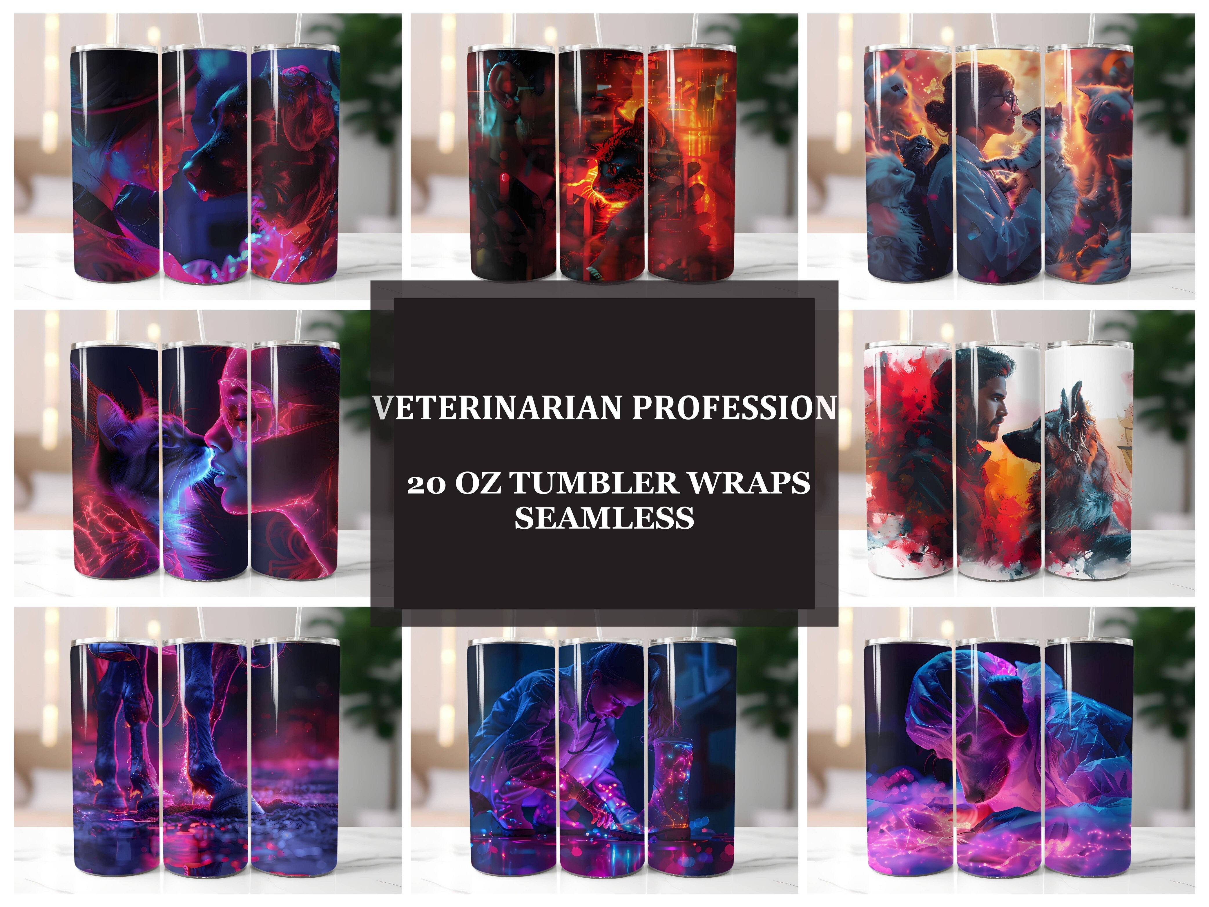 Veterinarian Profession 4 Tumbler Wrap - CraftNest - Digital Crafting and Art
