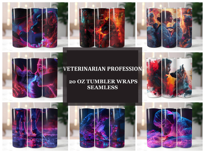 Veterinarian Profession 4 Tumbler Wrap - CraftNest - Digital Crafting and Art