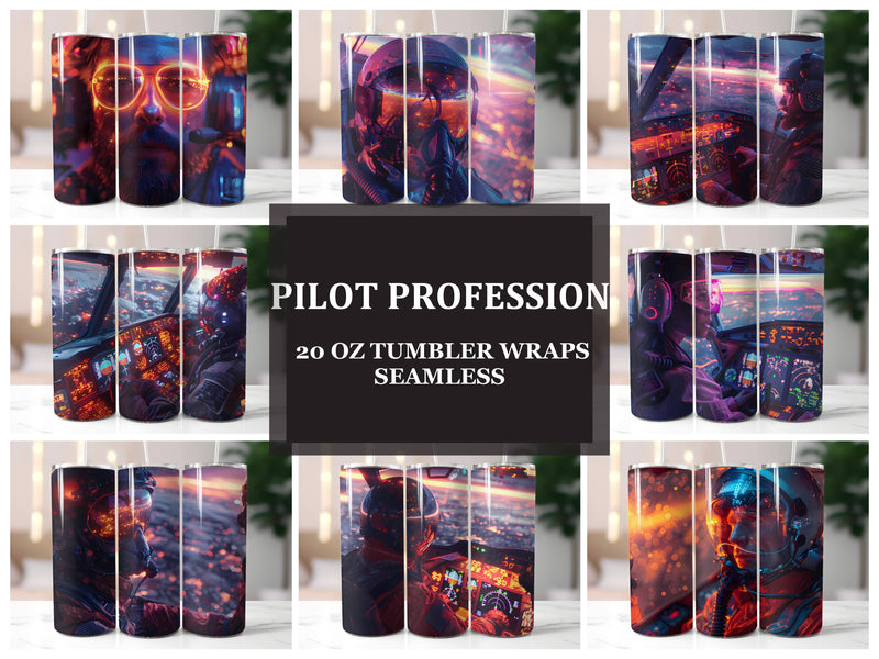 Pilot Profession 2 Tumbler Wrap - CraftNest - Digital Crafting and Art