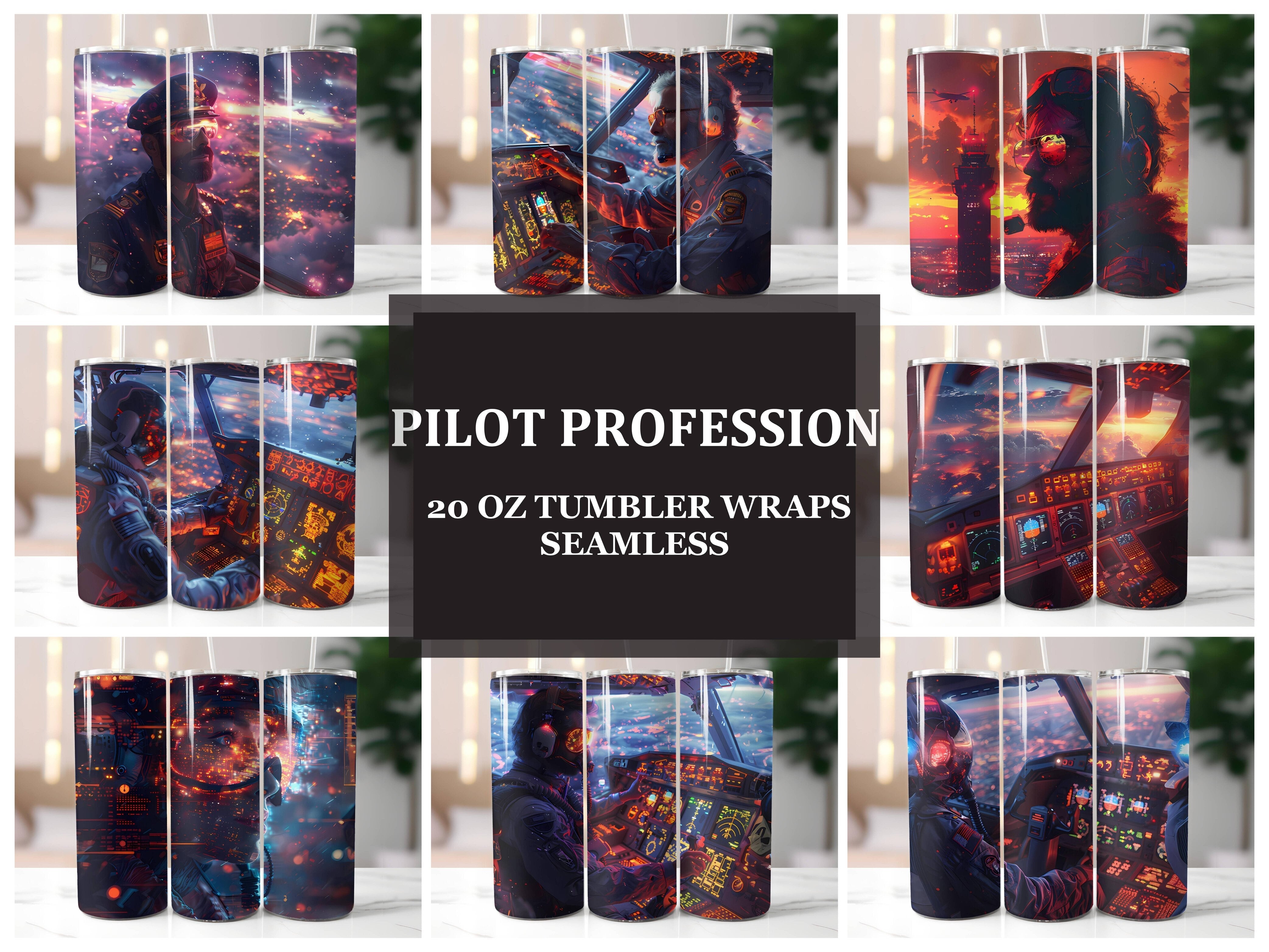 Pilot Profession 3 Tumbler Wrap - CraftNest - Digital Crafting and Art