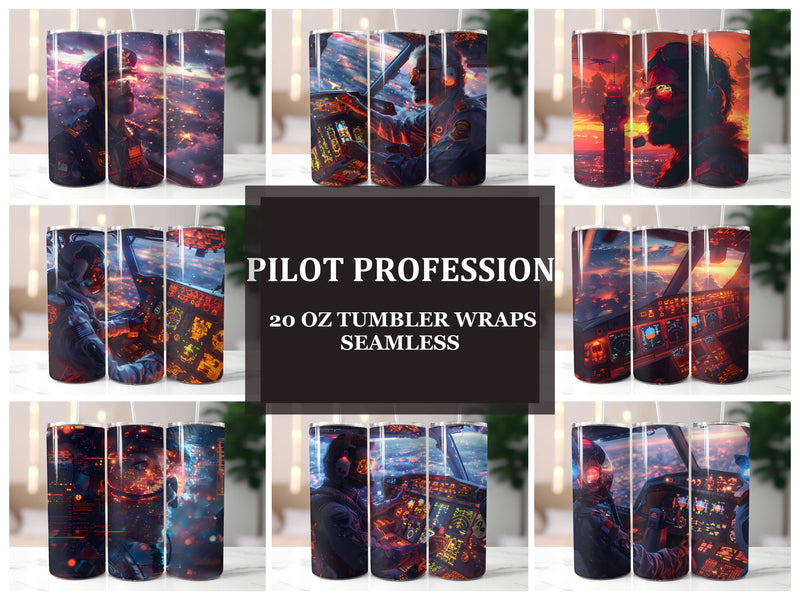 Pilot Profession 3 Tumbler Wrap - CraftNest - Digital Crafting and Art