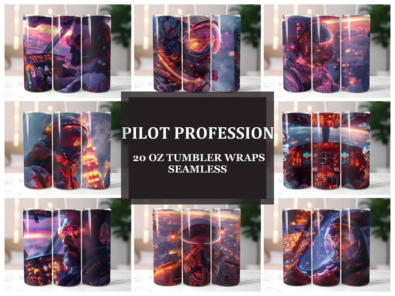 Pilot Profession 4 Tumbler Wrap - CraftNest - Digital Crafting and Art