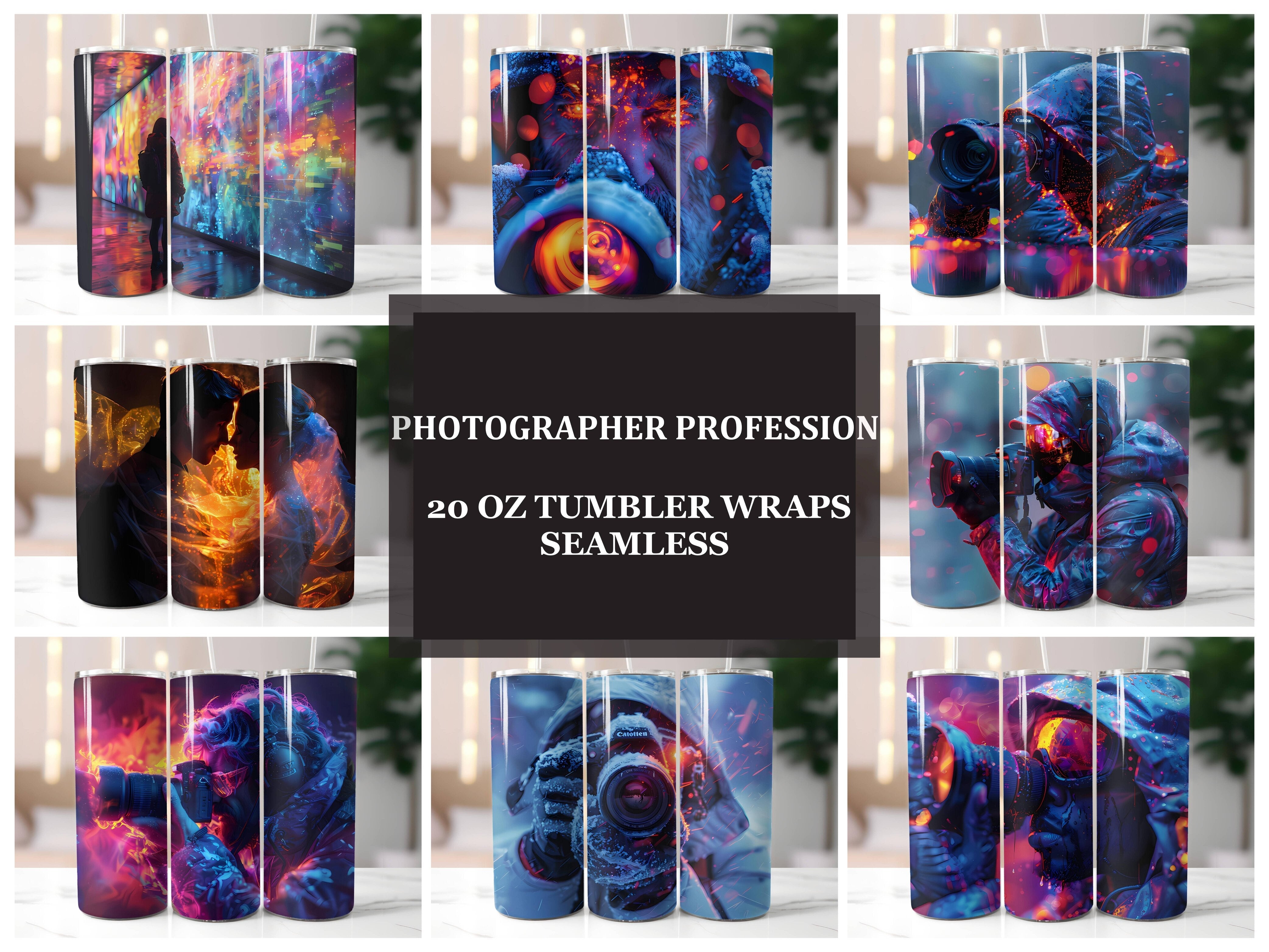 Photographer Profession 2 Tumbler Wrap - CraftNest - Digital Crafting and Art