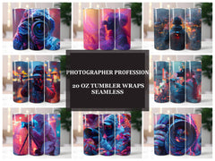 Photographer Profession 4 Tumbler Wrap - CraftNest - Digital Crafting and Art