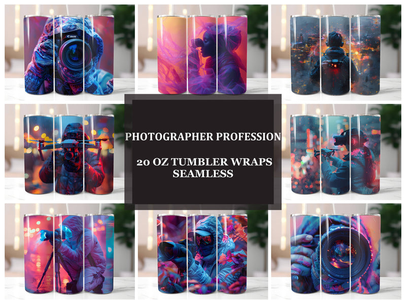Photographer Profession 4 Tumbler Wrap - CraftNest - Digital Crafting and Art