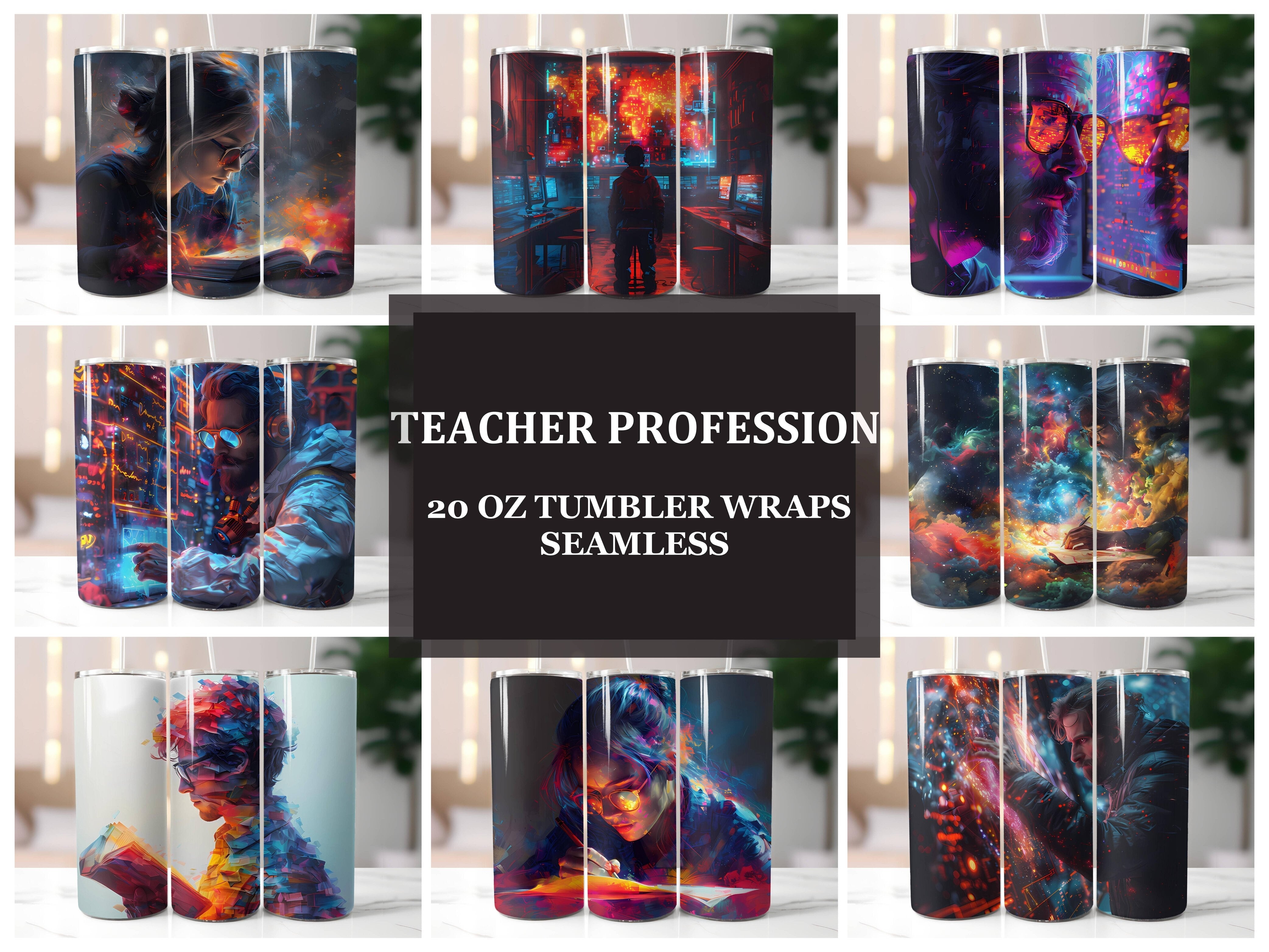 Teacher Profession 1 Tumbler Wrap - CraftNest - Digital Crafting and Art