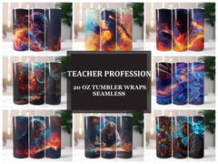 Teacher Profession 2 Tumbler Wrap - CraftNest - Digital Crafting and Art