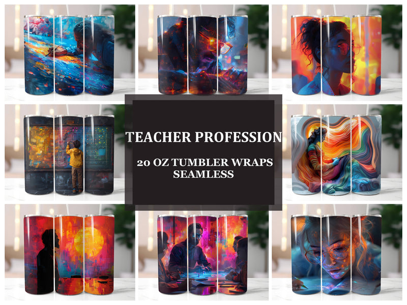 Teacher Profession 3 Tumbler Wrap - CraftNest - Digital Crafting and Art