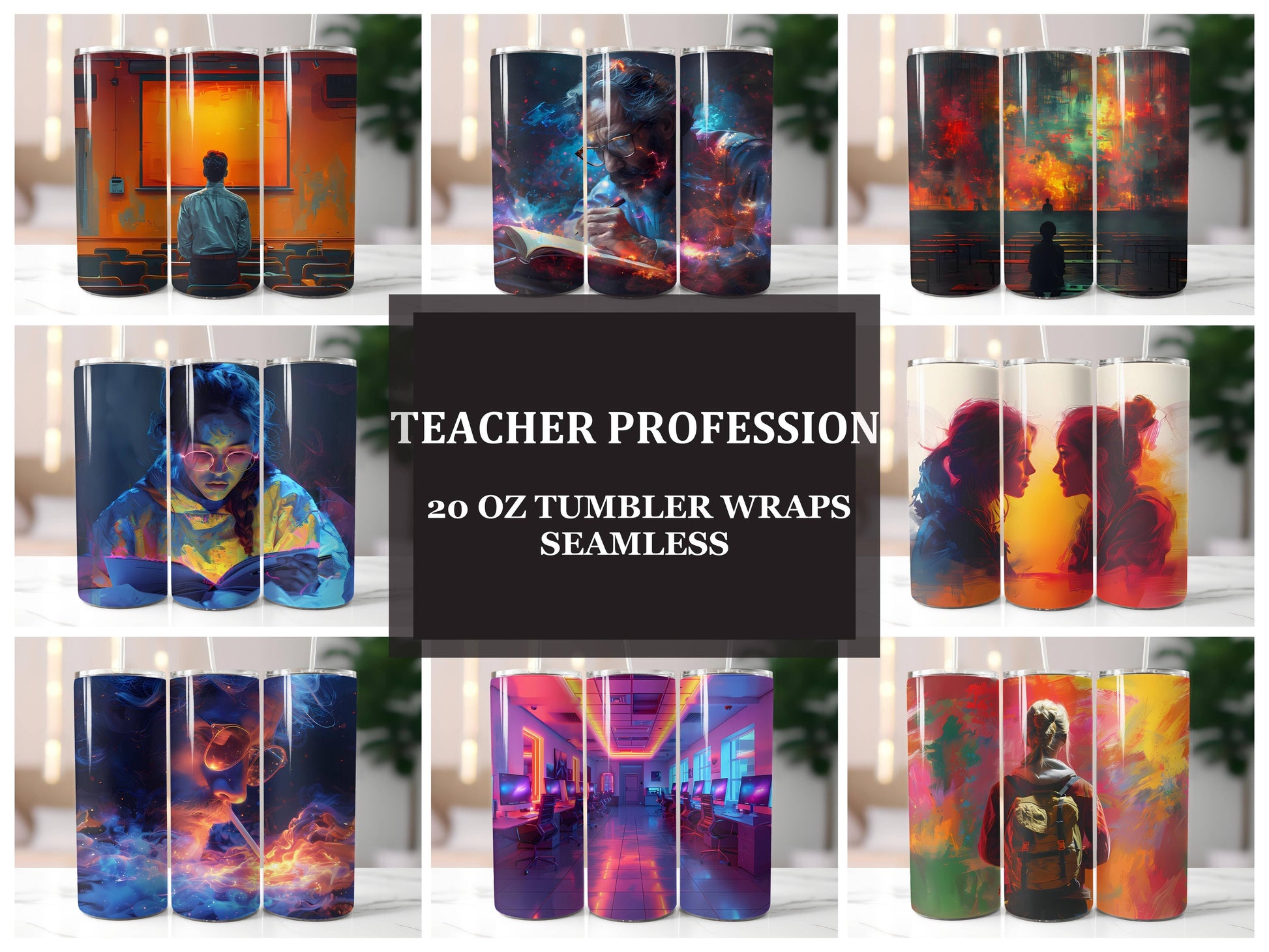 Teacher Profession 4 Tumbler Wrap - CraftNest - Digital Crafting and Art
