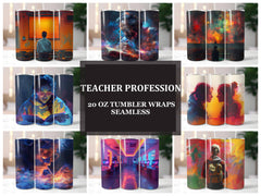 Teacher Profession 4 Tumbler Wrap - CraftNest - Digital Crafting and Art