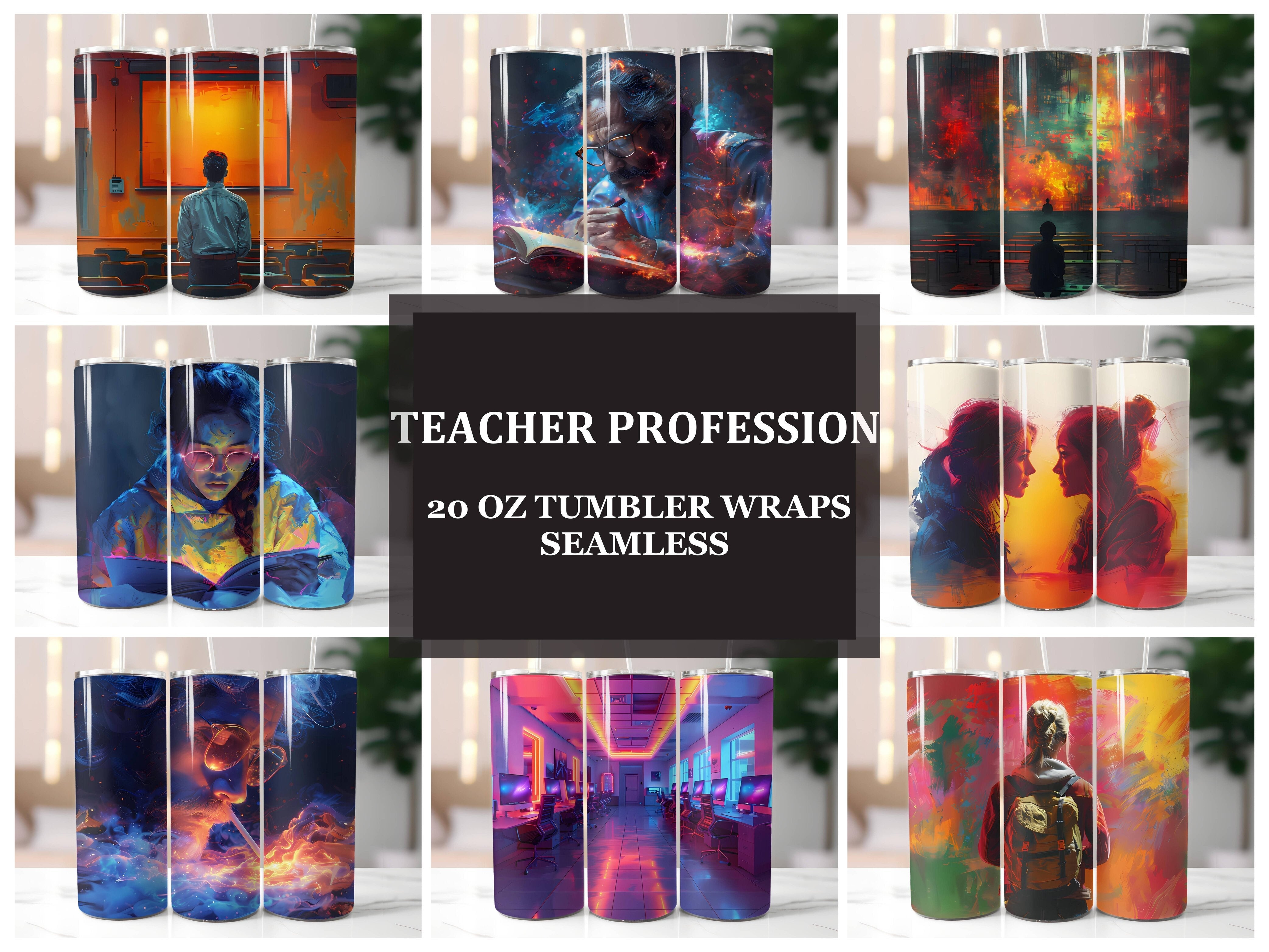 Teacher Profession 4 Tumbler Wrap - CraftNest - Digital Crafting and Art