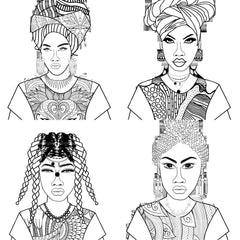 African American Women Coloring Book - CraftNest - Digital Crafting and Art