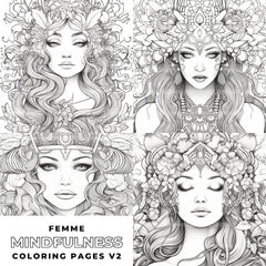 Femme Portrait Coloring Book - CraftNest - Digital Crafting and Art