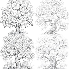 Blooming Tree Coloring Book - CraftNest - Digital Crafting and Art