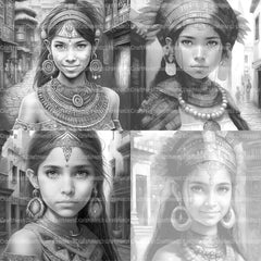 Aztec Woman Coloring Book - CraftNest - Digital Crafting and Art