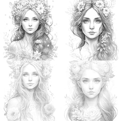 Forest Fairy Girl Coloring Book - CraftNest - Digital Crafting and Art