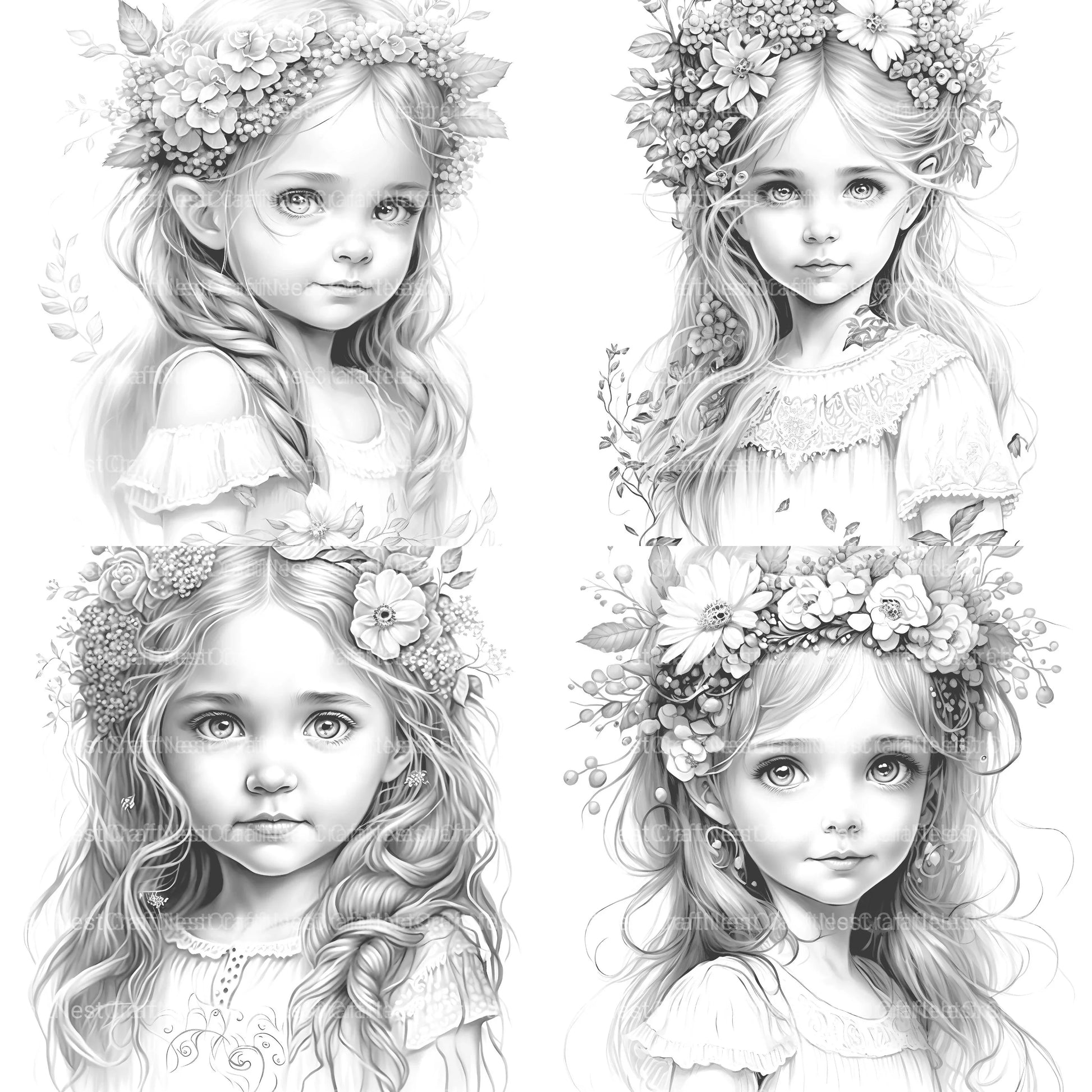 Hawaiian Girl Coloring Book - CraftNest - Digital Crafting and Art