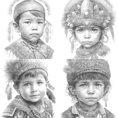 Inca Girl Coloring Book - CraftNest - Digital Crafting and Art