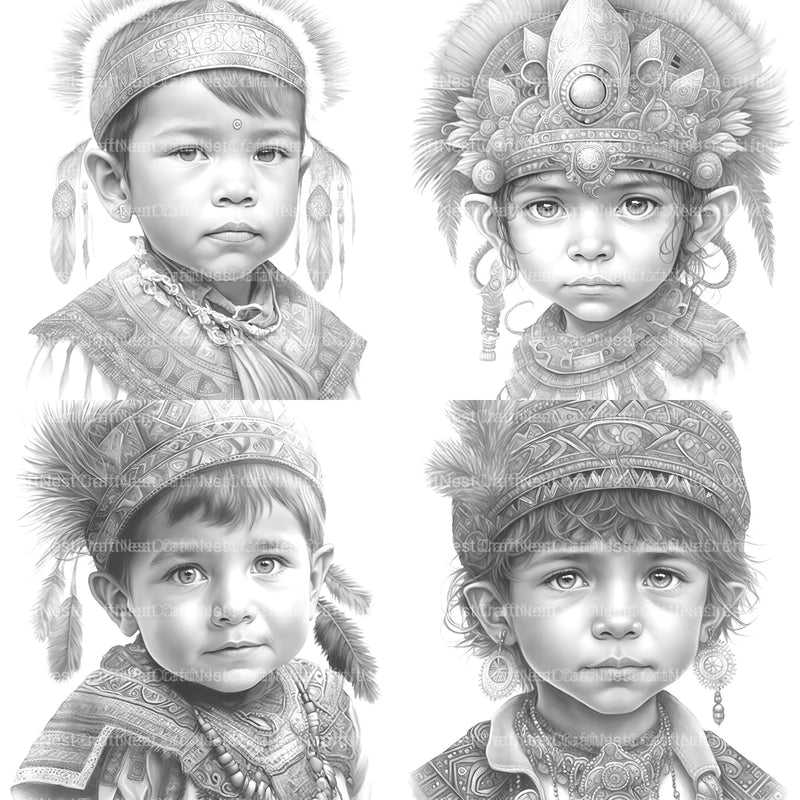 Inca Girl Coloring Book - CraftNest - Digital Crafting and Art