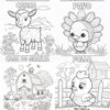 Barnyard Animals Learning Coloring Book
