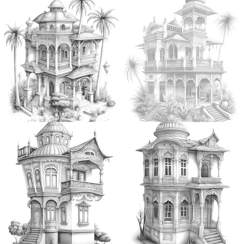 Indian Tiny House Coloring Book - CraftNest - Digital Crafting and Art
