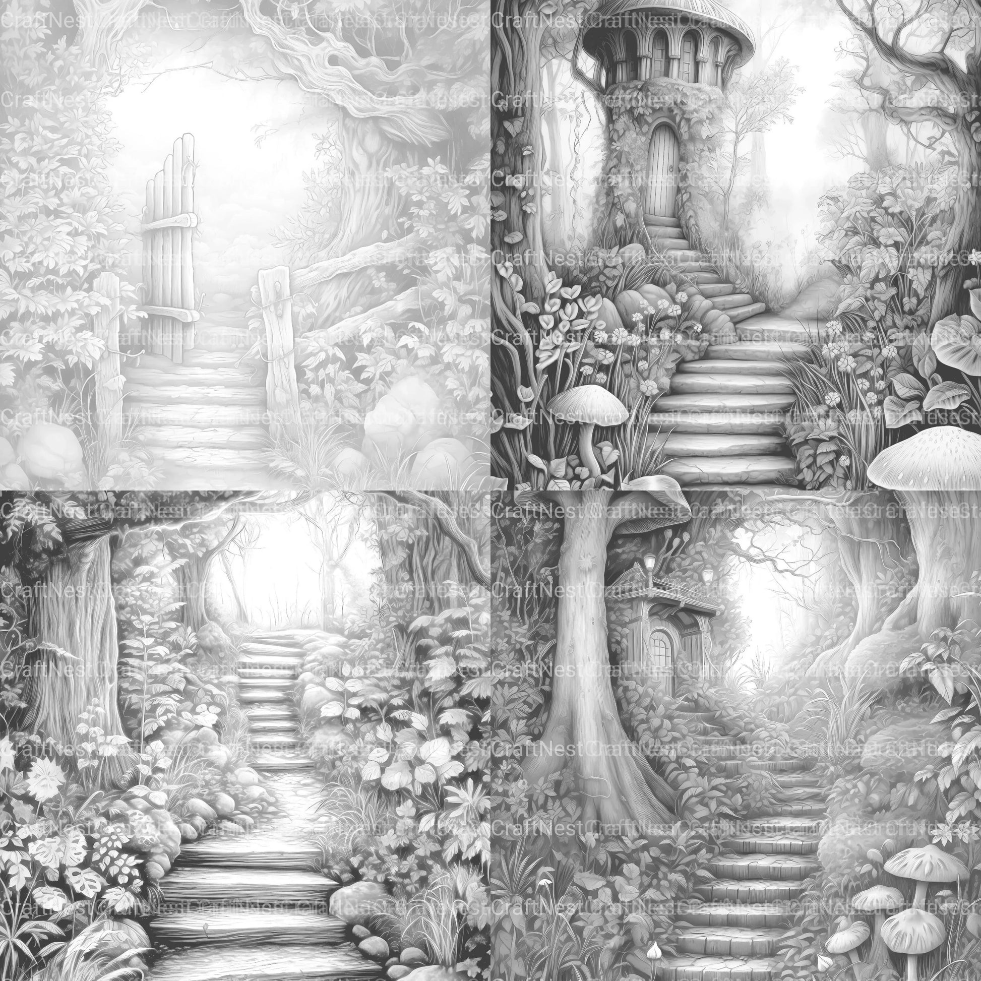 Forest Gate Coloring Book 2 - CraftNest - Digital Crafting and Art