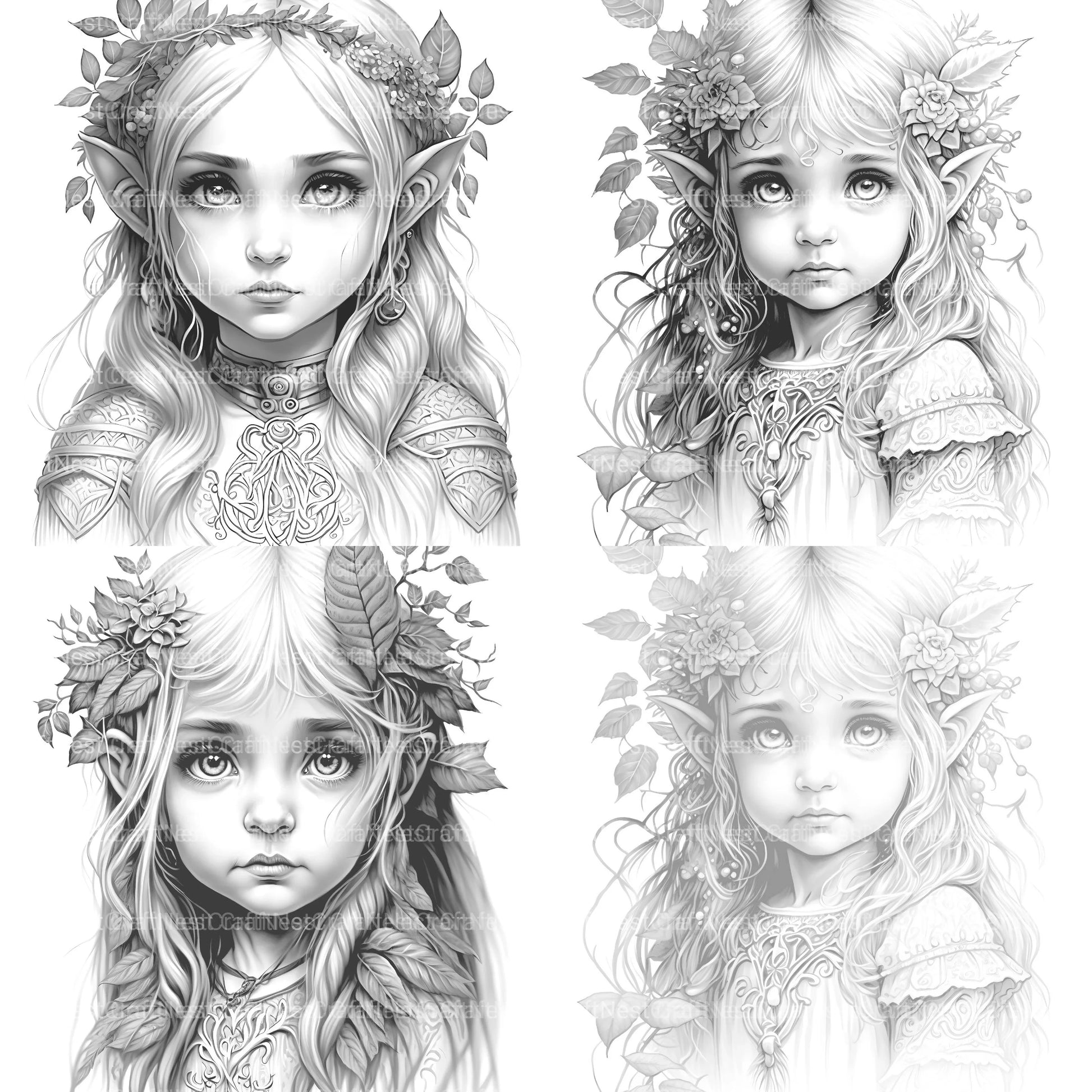 Fairy Girl Coloring Book - CraftNest - Digital Crafting and Art