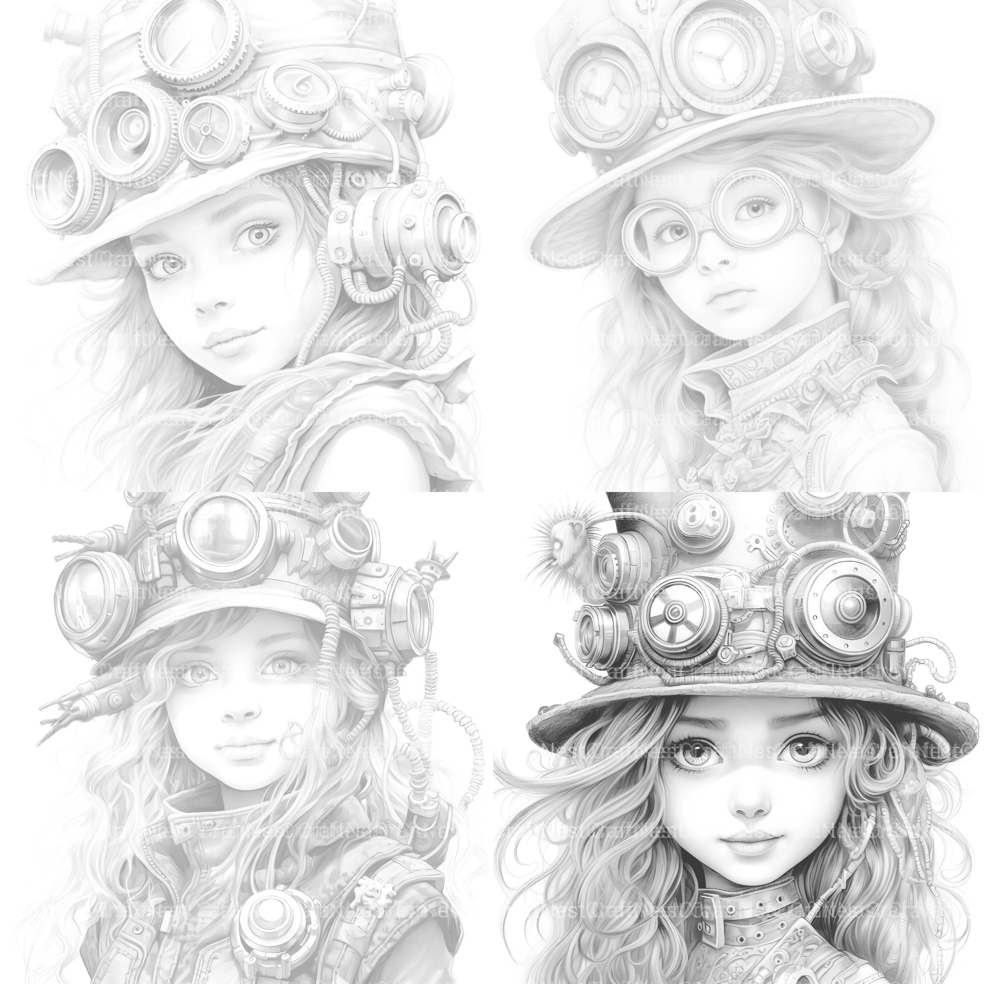 Victorian Girl Coloring Book - CraftNest - Digital Crafting and Art