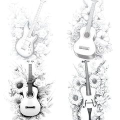Flower Instrument Coloring Book - CraftNest - Digital Crafting and Art