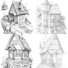 Norwegian Tiny House Coloring Book - CraftNest - Digital Crafting and Art