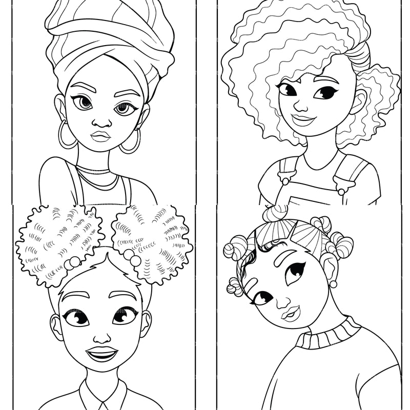 African Women Coloring Book - CraftNest - Digital Crafting and Art