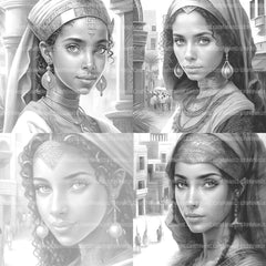 Egyptian Woman Coloring Book - CraftNest - Digital Crafting and Art