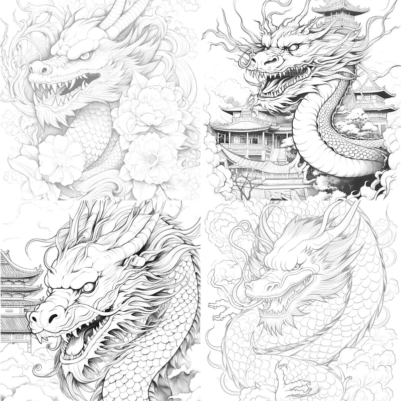 Dragon Coloring Book - CraftNest - Digital Crafting and Art