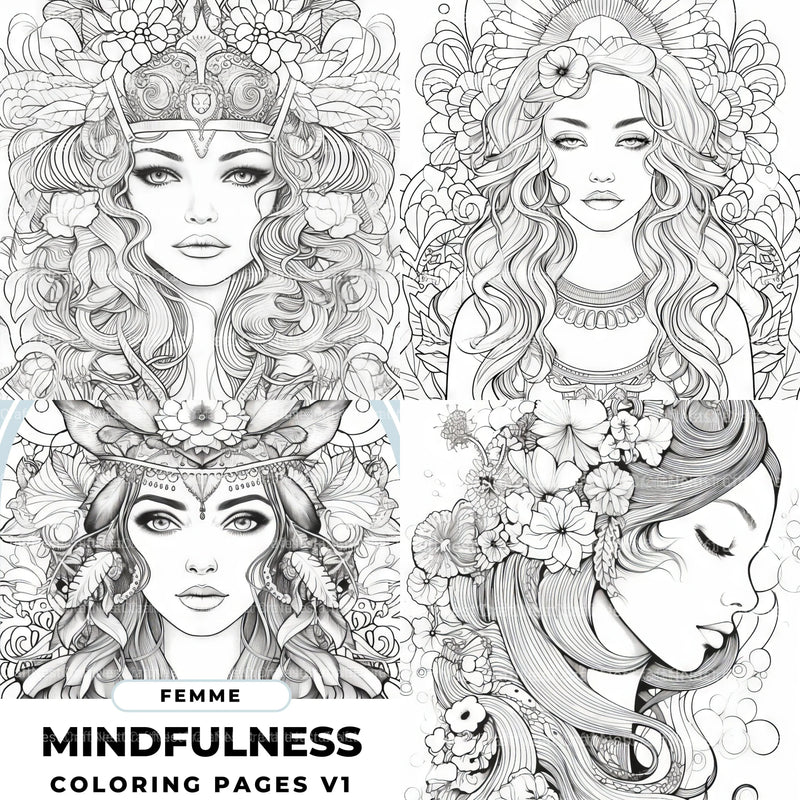 Femme Coloring Book - CraftNest - Digital Crafting and Art