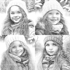 Winter Girl Coloring Book - CraftNest - Digital Crafting and Art