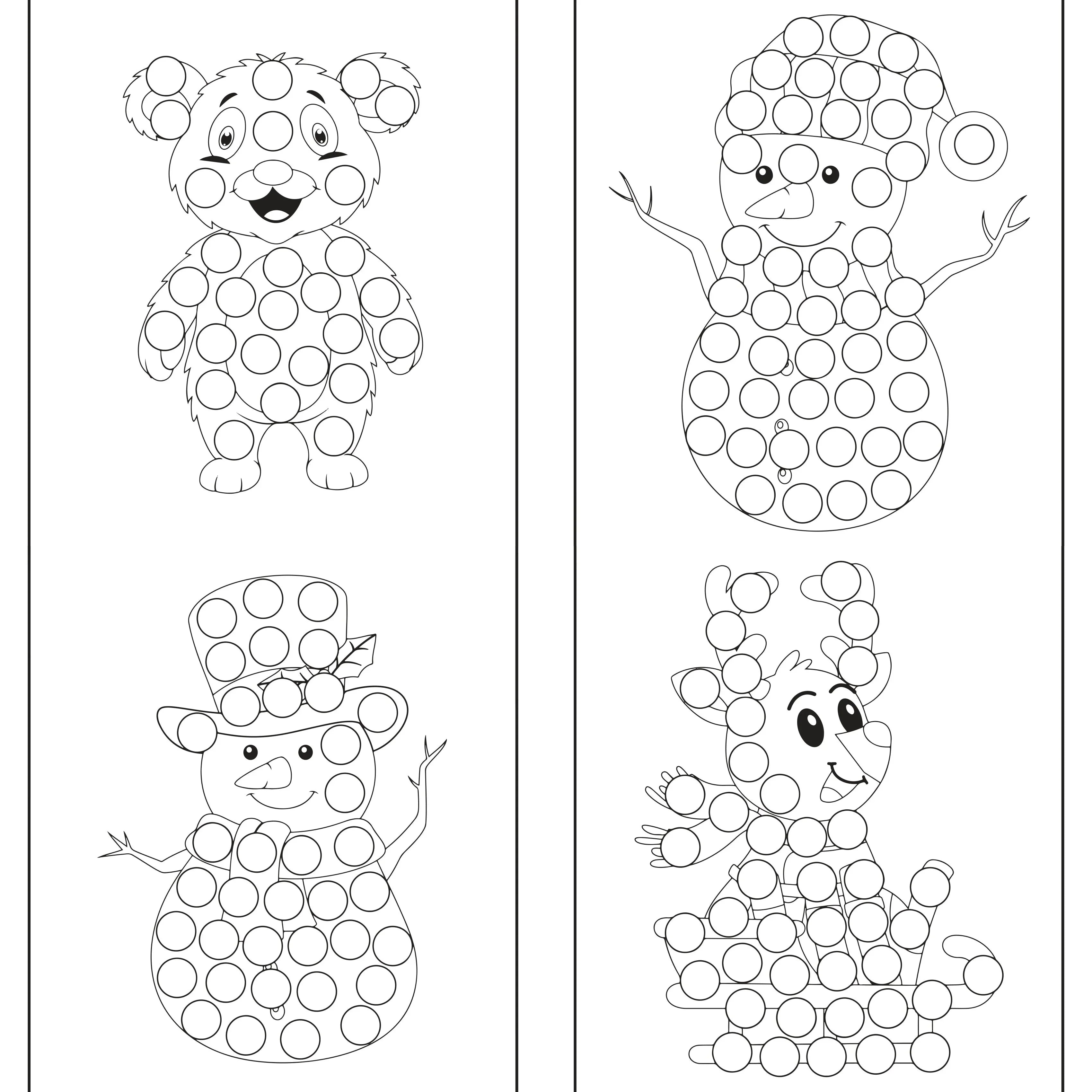 Kids Christmas Dot Marker Coloring Book