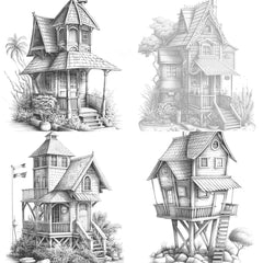 Beach House Coloring Book - CraftNest - Digital Crafting and Art