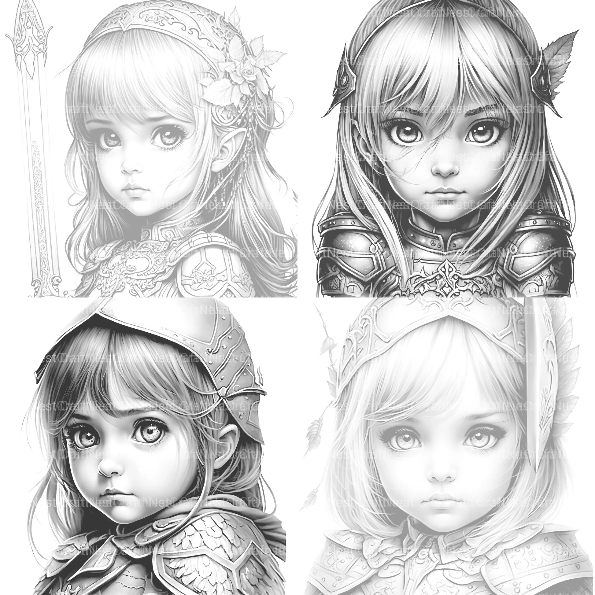 Princess Coloring Book 1 - CraftNest - Digital Crafting and Art