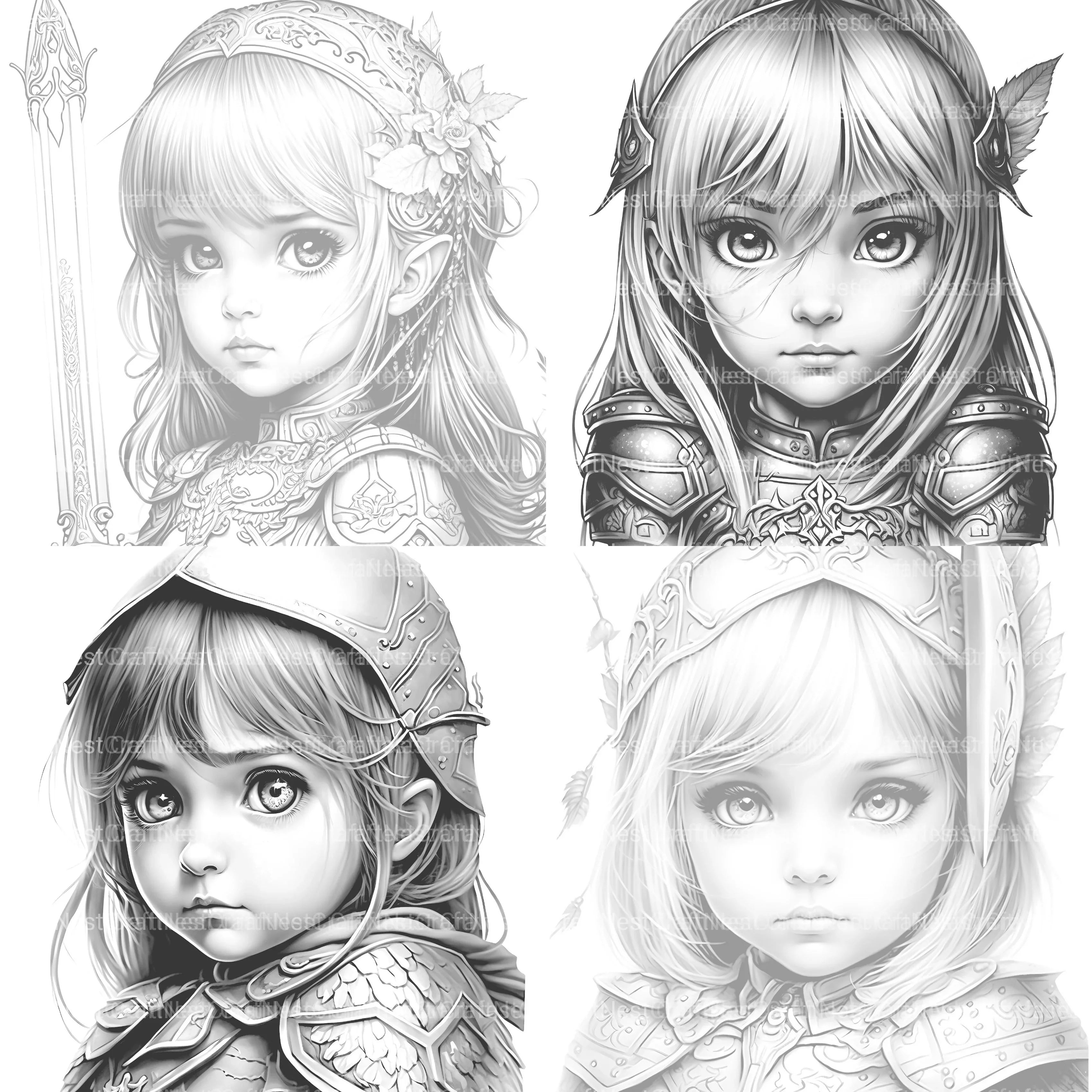 Princess Coloring Book 1 - CraftNest - Digital Crafting and Art