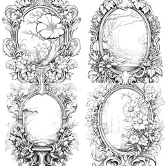 Blooming Mirror Coloring Book - CraftNest - Digital Crafting and Art