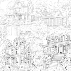Autumn House Coloring Book - CraftNest - Digital Crafting and Art