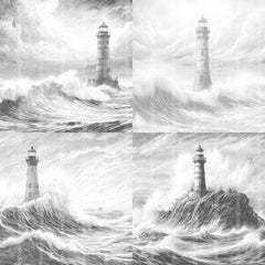 Lighthouses Coloring Book - CraftNest - Digital Crafting and Art