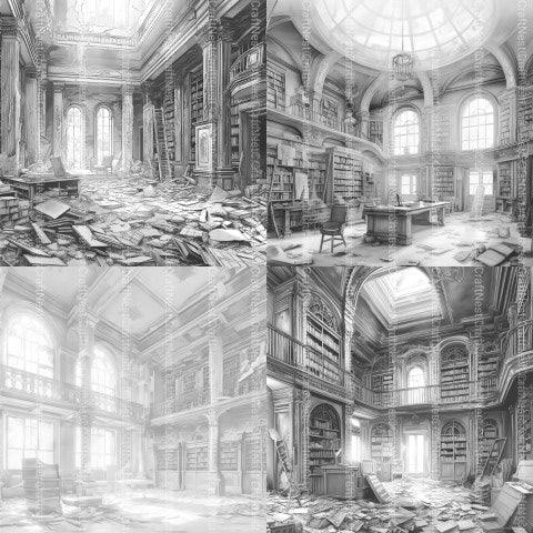 Lost Library Coloring Book - CraftNest - Digital Crafting and Art