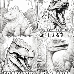 Kids Dinosaur Adventure Coloring Book - CraftNest - Digital Crafting and Art