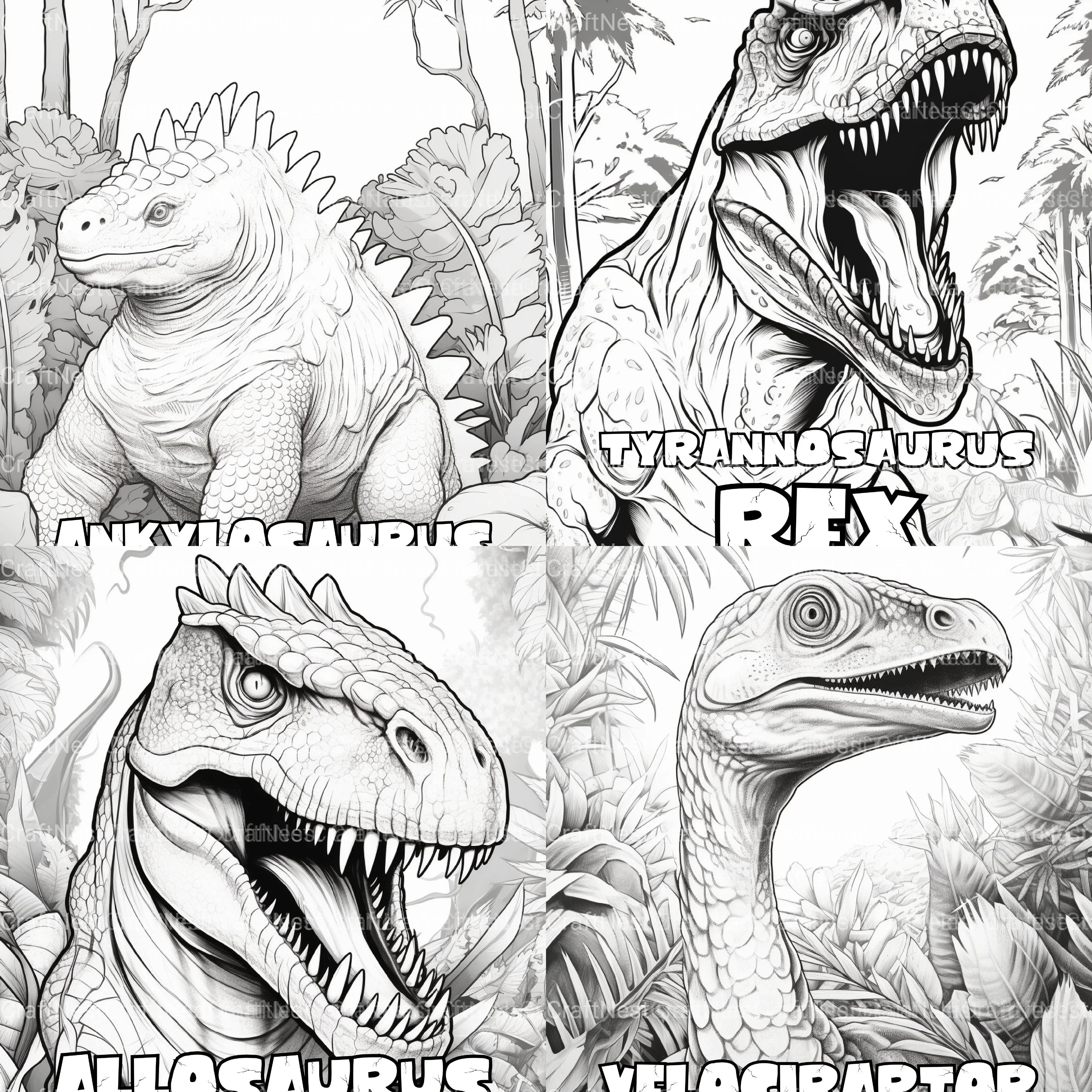 Kids Dinosaur Adventure Coloring Book - CraftNest - Digital Crafting and Art