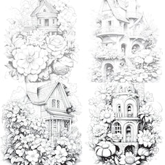 Blooming House Coloring Book - CraftNest - Digital Crafting and Art