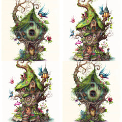 Fairy Bird Houses Coloring Book - CraftNest - Digital Crafting and Art