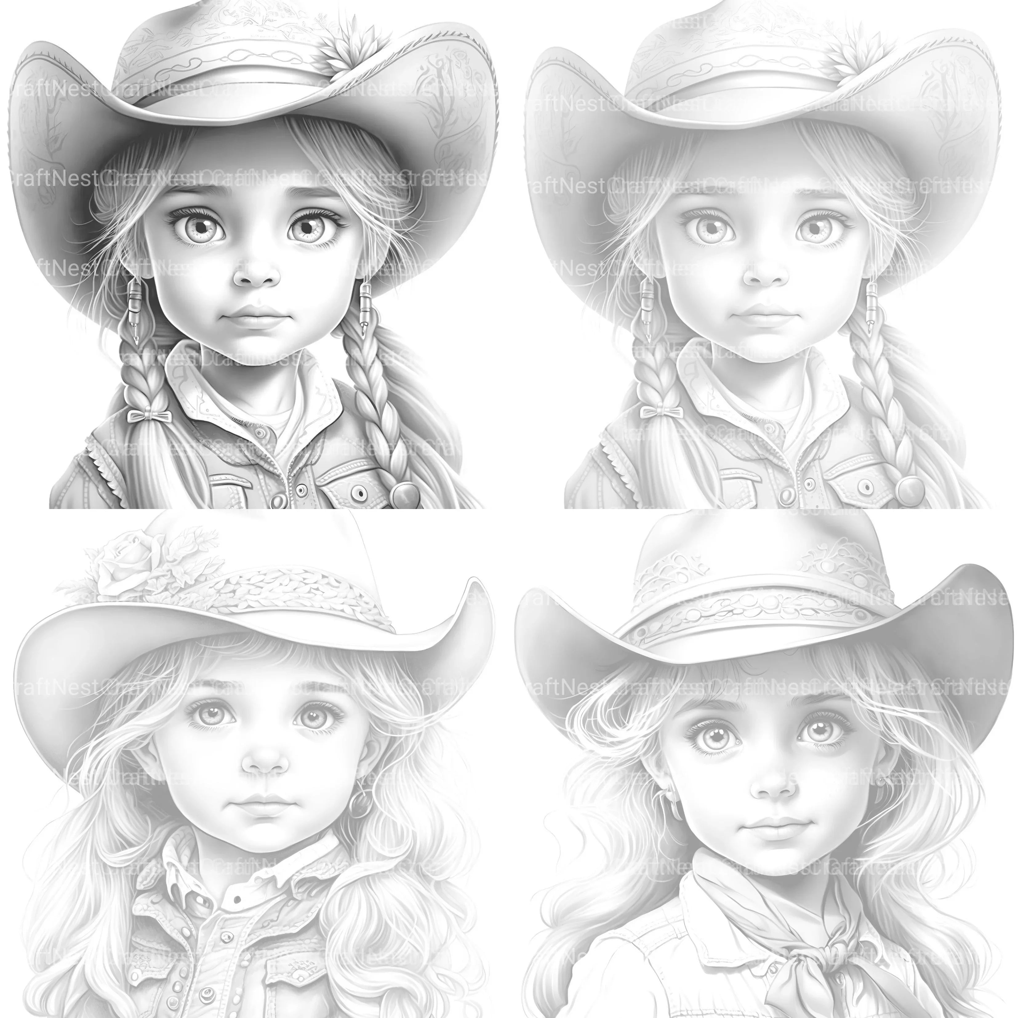 Flower Girl Coloring Book 2 - CraftNest - Digital Crafting and Art