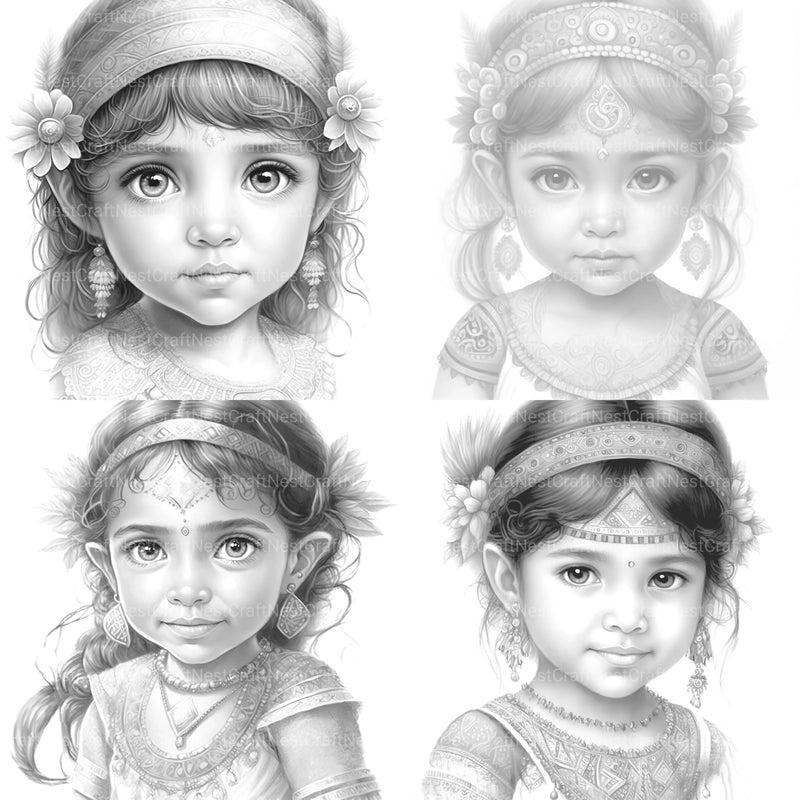Cute Maya Girl Coloring Book - CraftNest - Digital Crafting and Art